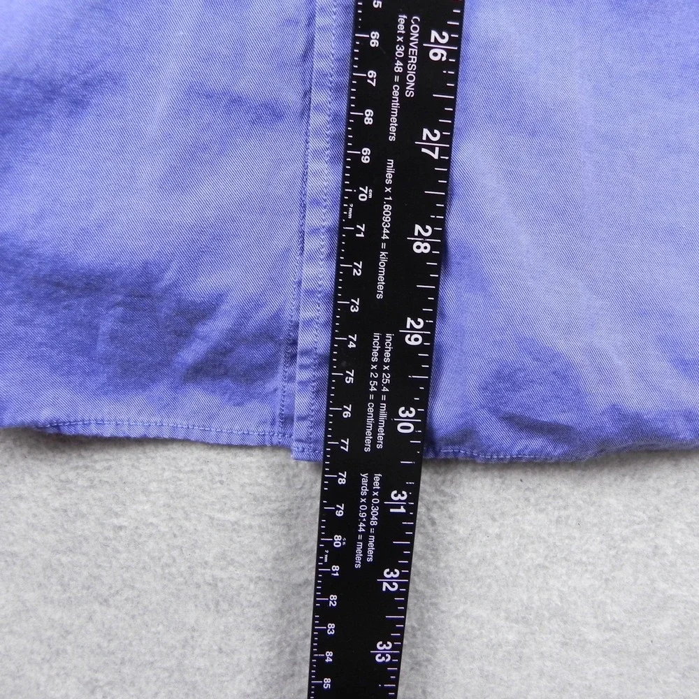 Banana Republic Shirt Mens XL Soft Wash Cotton Pocket Button Up Blue Long Sleeve